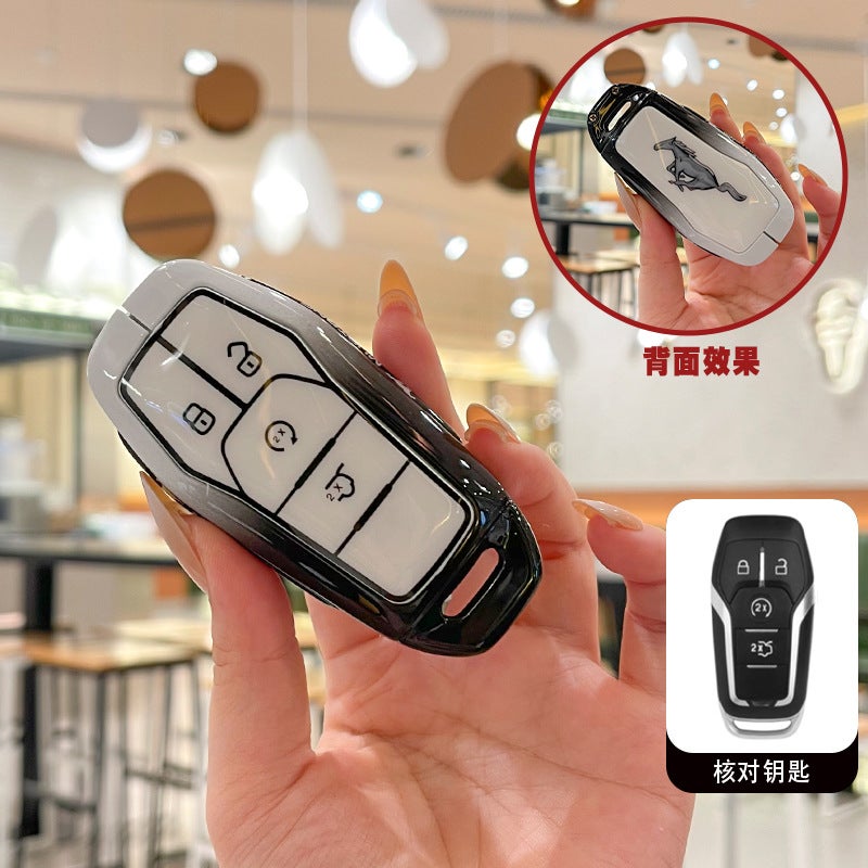 Suitable For Ford Lie Horse Key Set 2024 Mustang Mustang Electric Horse Mach-E Advanced Car Cladding Buckle - Image 1